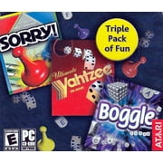Sorry, Boggle and Ultimate Yahtzee - Triple Pack of Fun (3 PC Games)
