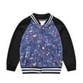 thumbnail image 2 of Lcxweerr Kids Boys Casual Sport Outwear Jacket Toddler Baseball Varsity Style School Jackets Sports Track Jackets Coat 1-6Y, 2 of 12