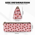 thumbnail image 4 of Naloa Strawberries Print Leather Pencil Case - Portable Big Capacity Pencil Pouch Organizer Bag Stationery Bag for Work & Office Pencil Pen Case, 4 of 5