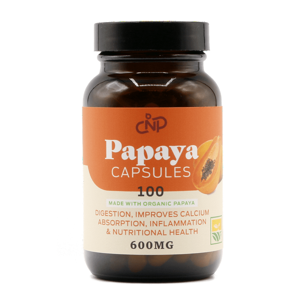 Papaya Enzymes & Organic Papain Enzyme Capsules 600mg 100 Pills