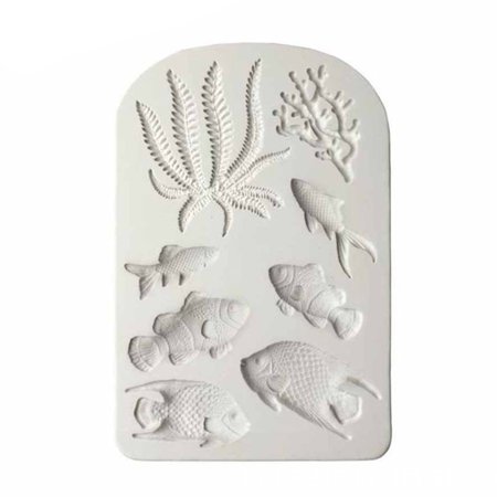 

3D Silicone Candy Mold Fish Seaweeds Baking Cake Chocolate Mould Heat Resistance Fish Seaweeds Baking Cake Chocolate Mould Heat Resistance DIY Tool 3D Silicone Candy Mold Cake Decorating Tools Gray