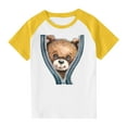 thumbnail image 1 of RXIRUCGD 2025 Vêtements d'Été pour Enfants Tout-Petits Garçons Filles Mode Mignon Col Rond Imprimé Manches Courtes Haut, 1 of 7