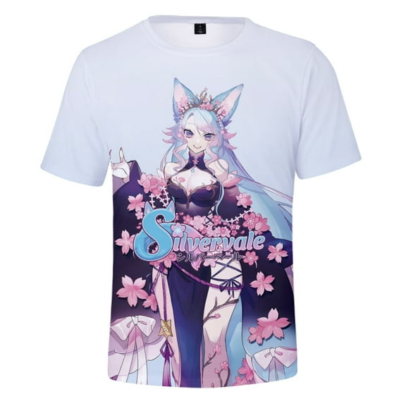 Silvervale 3D Short Sleeve T-shirts Man Women Crewneck Anchor Casual Fashion Printing Streetwear