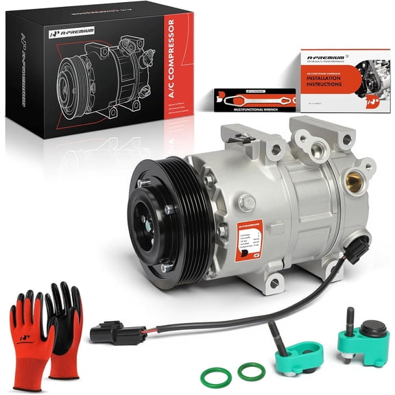 A-Premium AC Compressor with Clutch for Hyundai Sonata/Kia Optima 2011-2014, L4 2.0L/2.4L