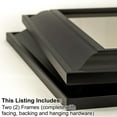 thumbnail image 2 of Craig Frames 21834700BK 18 by 22-Inch Picture Frame, Smooth Wrap Finish, 2-Inch Wide, Black, Set of 2, 2 of 5