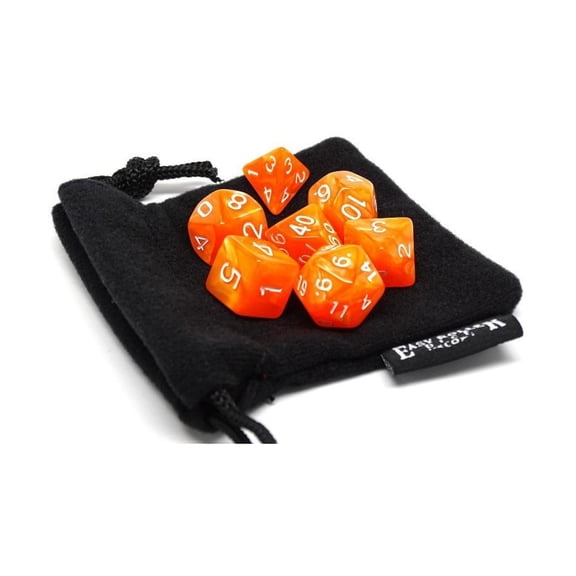 Orange Marble w/White (7) New Condition!