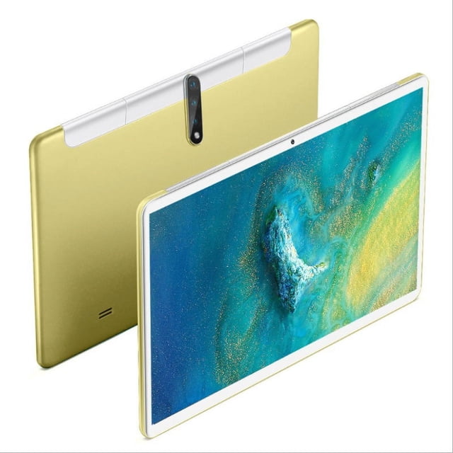 Tableta, tabletas inteligentes Android ampliables, procesador de cuatro núcleos, tableta, pantalla de resolución FHD, WiFi/Bluetooth(Dorado)(1 pieza)