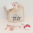 thumbnail image 2 of Weddingstar Medium Reusable Woven Jute Tote Bag With Pocket - Best Day Ever, 2 of 6
