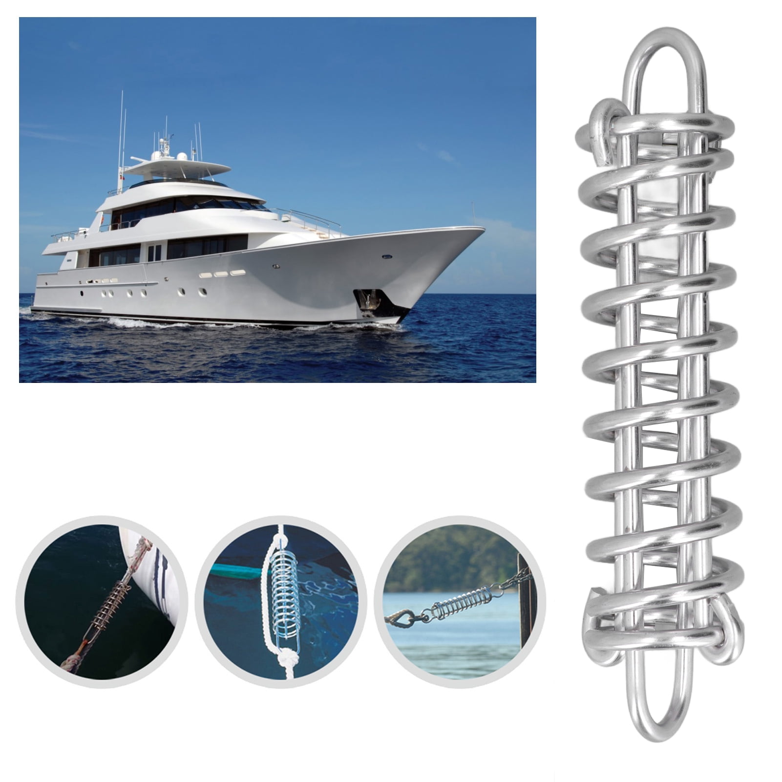 Ressort D'amarrage Bateau En Acier Inoxydable 304 - Tampon Anti-choc Pour Ancrage - Neuf Emballé - Origine Japon
