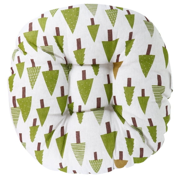 Jiyike Universal Non Dining Christmas Tree Chair Cushion Round Chair Cushion Pad Couch Sofa Cushion 40CM for Farmhouse Rustic Office Home