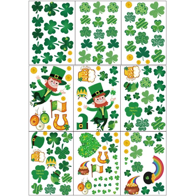Billuyoard 1 Juego de calcomanías para ventana, decoraciones para el hogar, bolsas de regalo, pegatinas de pared con doble impresión, sello de PE para Type3 NO3 Billuyoard HA061625-02B