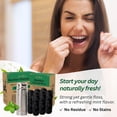 thumbnail image 7 of Bamboo Charcoal Dental Floss | 6 Refills + Metal Holder | Mint & Candelilla Wax | Vegan & Biodegradable, 7 of 7