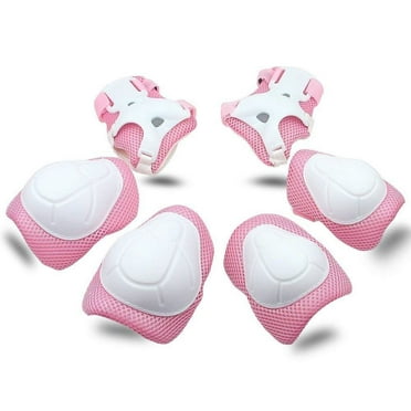 GLUAAE Protective Gear Set Sport Knee Pads for Kids 2 to 8 Years Toddler Elbow with Wrist Guards 3-in-1 for Skating, Cycling Bike, Rollerblading and Scooter