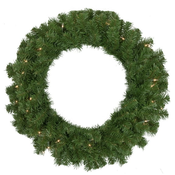 Northlight Pre-Lit Deluxe Dorchester Pine Artificial Christmas Wreath - 24" - Clear Lights