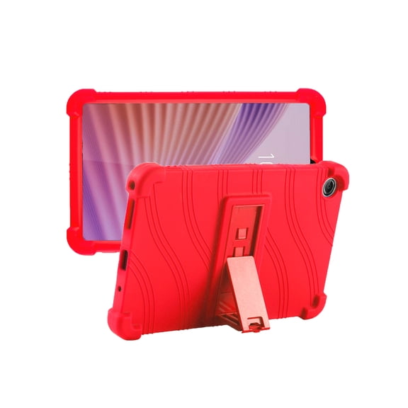 HYRACPO Silicone Case for Lenovo Tab One 8.7 inch, Soft Flexible Shockproof Protective Tablet Cover, Anti-Scratch & Lightweight Slim Design-Red