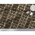 thumbnail image 2 of Soimoi Brown Cotton Duck Fabric Geometric Tie-Dye Print Sewing Fabric Yard 42 Inch Wide, 2 of 3