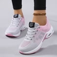 thumbnail image 2 of Rokment Air Cushion Running Shoes for Women Lightweight Comfortable Mesh Tennis Walking Shoes Breathable Mesh Gym Non Slip Work Fashion Sneakers Athletic Casual Light Pink Size 6, 2 of 9