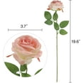 thumbnail image 2 of Artificial Silk Rose Flower Bouquet Lifelike Fake Rose for Wedding Home Party Decoration Event Gift (Off White), 2 of 5