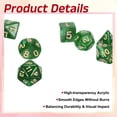 thumbnail image 3 of Ensemble de dés DND Polyédriques, 7 Pcs de dés DND en Acrylique pour Jeux de Rôle sur Table, Accessoires de Jeu de Table, Vert Pomme Nacré, 3 of 6