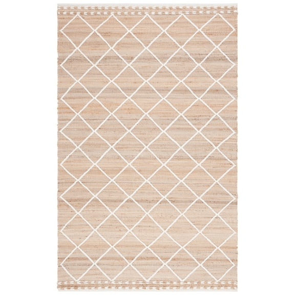 SAFAVIEH Natural Fiber Kimberlyn Geometric Area Rug, Natural/Ivory, 4' x 6'
