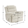thumbnail image 2 of OakvillePark Windcroft Microfiber Swivel Glider Reclining Chair, Beige, 2 of 13
