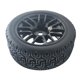 thumbnail image 2 of Llantas de rueda con buje de 2 mm y neumáticos de goma para coche RC de carreras de turismo de carretera / A para RC Negro, 2 of 5