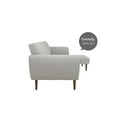 Novogratz Brittany Sectional Futon Sofa, Light Grey Linen