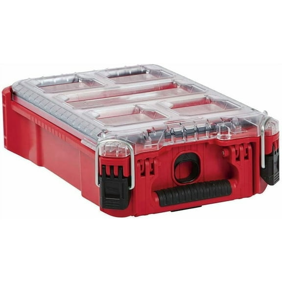 Suitable for Milwaukee 48-22-8435 5-Bin Impact Resistant Polymer Packout Compact Organizer, red, black$$Tools & Hardware Other