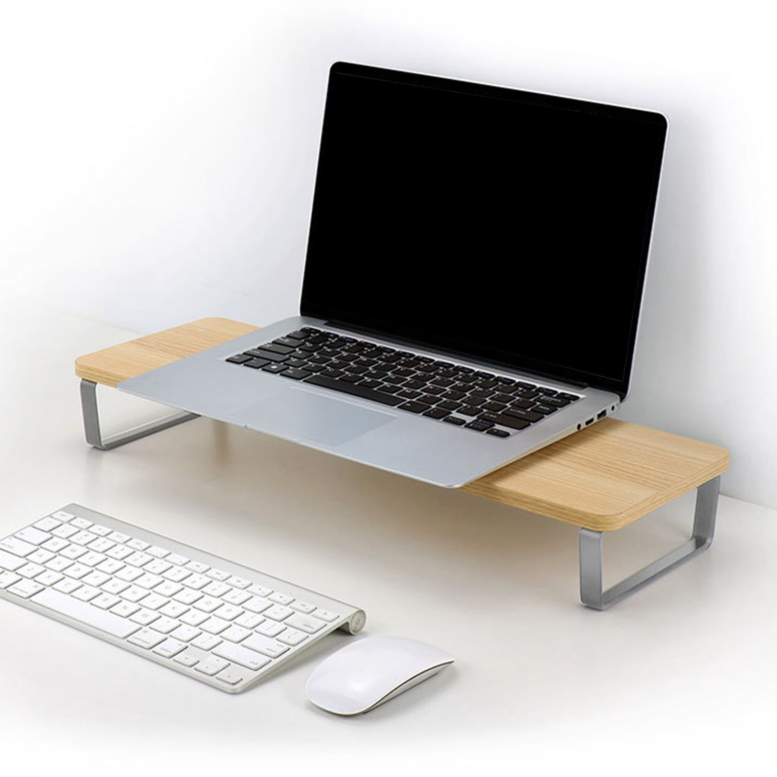 WINDLAND Black Desktop Ergonomic Monitor Riser Stand with Platform for Laptop Computer