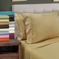 thumbnail image 2 of Superior 1500 Thread Count Stripe Sheet Set, Twin, Orange, 2 of 3