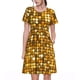 thumbnail image 1 of Disketp Bright Shiny Golden para Vestido de Manga Corta para Mujeres, Vestidos de Verano para Mujeres, Casual y Holgado para la Playa, 1 of 6
