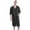 Black, variant on Womens Zipper Front Robe Nightgowns, Loose Spa Bathrobe V-neck Soft Loungewear Robes Sleepwear with Pockets Belt