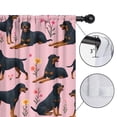 thumbnail image 4 of Blackout Kids Curtains,Rottweiler Dogs with Flowers Childrens Insulated Curtains Set Of 2,Bedroom Essentials,Toddler Room Decor 42x54in(106x137cm), 4 of 4