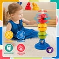 thumbnail image 2 of Learning Toys for Toddlers 1-3, Baby Spinning Stacking Toys, Montessori Educational Toy for 1 2 3 Year Old Girl Boy, 2 of 7