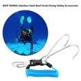 thumbnail image 3 of Gancho de Arrecife de Acero inoxidable, Gancho de Seguridad de Buceo Sólido, Equipo submarino de Alta Resistencia Con Hebilla de Liberación Rápida y Junta Tórica para Cámara,, 3 of 7