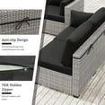 thumbnail image 4 of Snubbull 8-piece Patio Furniture Cushions, Replacement Outdoor Cushions for 3-Seat Sectional Sofa, Waterproof & Zipped, 25.6"*23.6"*4", Black, 4 of 8