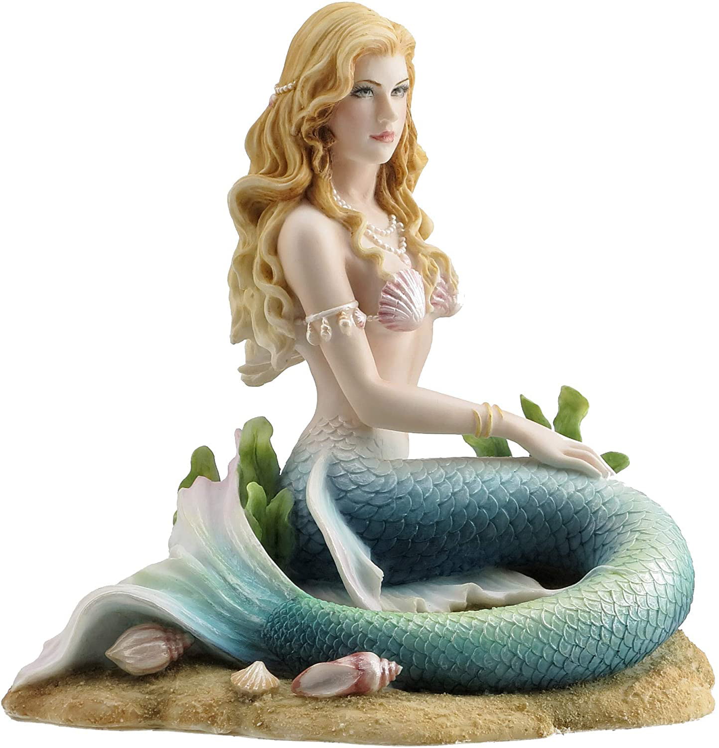 23cm HEART OF THE OCEAN Mermaid Fantasy Nautical Decor Statue Sculpture Veronese 