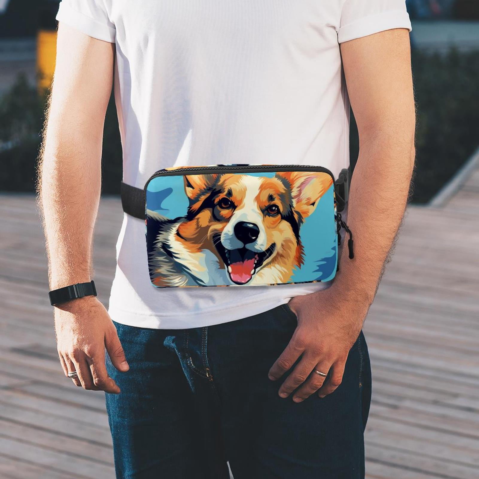 Dog Lightweight Adjustable Running Belt Bag Fanny Pack Waist Pack with Extension Strap Unisex