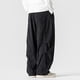 thumbnail image 3 of Ceisia Men Solid Color Multi Pocket Linen Workwear Pants Loose Wide Gift Leg Casual Trousers, 3 of 5