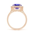 thumbnail image 2 of ANGARA Natural Classic Oval 3.5 ct Tanzanite Floral Halo Ring in 14K Rose Gold for Women (Size-11x9mm) | December Birthstone, Birthday, Anniversary, Jewelry Gift for Women | Natural Tanzanite Ring, 2 of 8