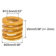 thumbnail image 2 of Uxcell Die Spring, 25mm OD 25mm Length Stamping Light Load Compression Yellow, 2 of 5