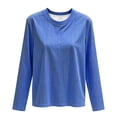 thumbnail image 4 of Yutgune Women's Striped T-Shirt Long Sleeve Crew Neck Stretch Plus Size Pullover Everyday Casual Top, 4 of 6