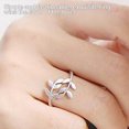 thumbnail image 3 of Anillo de hoja de rama Minnieouse Aleación de zinc Plata para boda compromiso regalos para mujeres niñas, 3 of 6