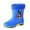 2-BU1, variant on ibiyuan Rain Boots for Girls Waterproof Shoes Casual Durable Fun Patterns Water Rubber Rain Shoes Adjustable Drawstring Non- Sole Shoes Outdoor Fishing Rainboots with Easy-On,5.5-6 Years