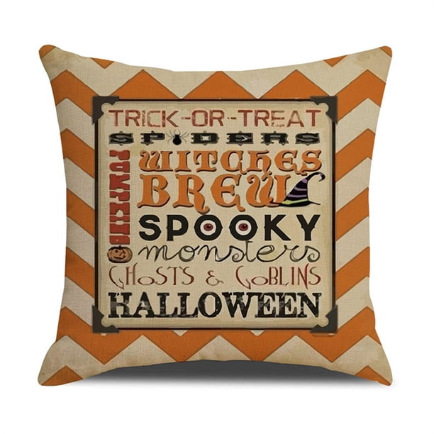Yuarrent Funda de almohada decorativa, decoración de Halloween, funda de almohada acogedora con patrón de calabaza, funda de cojín cuadrada para sofá, Decoración del hogar siete SXYM42 Yuarrent HA060851-07B
