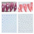 thumbnail image 1 of dianhelloya Nail Art Sticker Easily Stick DIY Plastic Aurora Heart Nail Sticker Star, 1 of 8