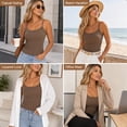 thumbnail image 2 of 2 Pack Ribbed Spaghetti Strap Tank Tops for Women, Scoop Neck Slim Fit Basic Camisoles Soft Stretchy Layering Shirts, 2 of 8