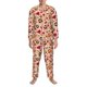 thumbnail image 3 of Fotbe Skull Retro record lips Pijama de Hombre con Estampado de Manga Larga, Conjunto de 2 Piezas, Ropa de Dormir Suave y Cómoda con Bolsillos-X-Large, 3 of 7