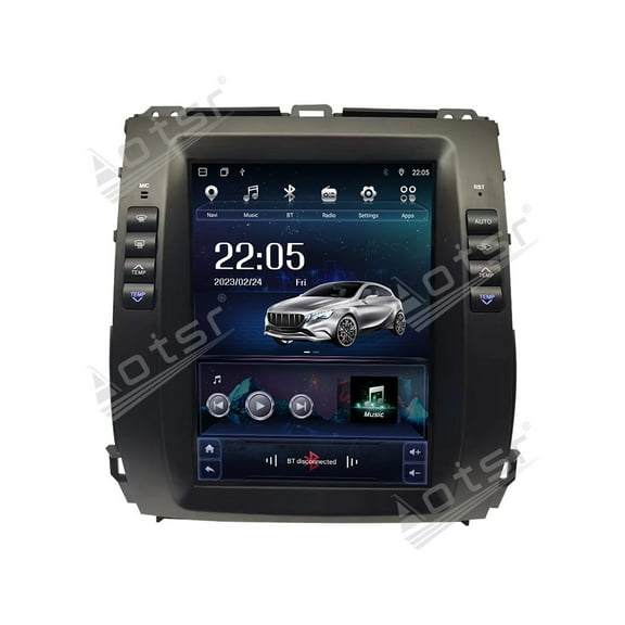 Aotsr 10.4 inch car radio for Toyota Land Cruiser Prado 2002-2009 Android 13 CarPlay GPS Navigation Multimedia Player Head Unit