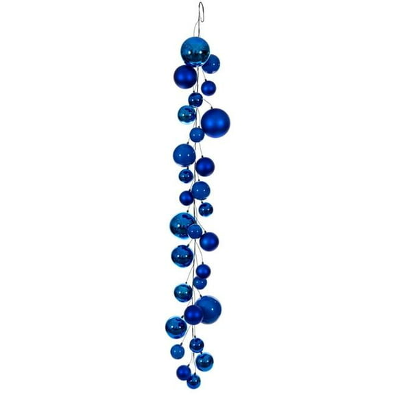 Vickerman N250502 6 ft. Blue Ball Branch Garland, 4-6 in.
